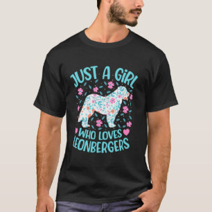 Nur ein Mädchen, das Leonberger Blumen Frauen Mädc T-Shirt