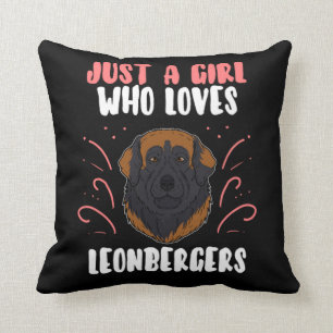 Nur ein Mädchen, das Leonberger-Dog-Geschenk Liebe Kissen