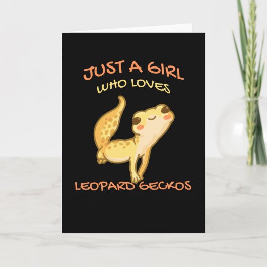 Nur ein Mädchen, das Leopard Gecko Gekko Lizard Li Karte (Vorderseite)