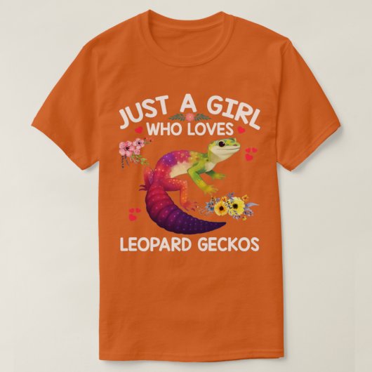 Nur ein Mädchen, das Leopard Geckos Shirt Liebe (Design vorne)