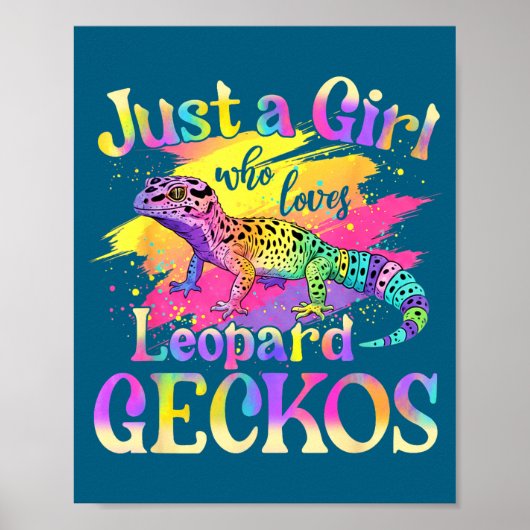 Nur ein Mädchen, das Leopardgeckos liebt Poster (Vorne)