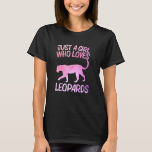 Nur ein Mädchen, das Leopards für Frauen Liebe Pan T-Shirt