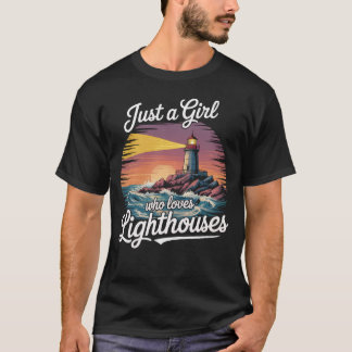 Nur ein Mädchen, das Leuchttürme Liebe T-Shirt