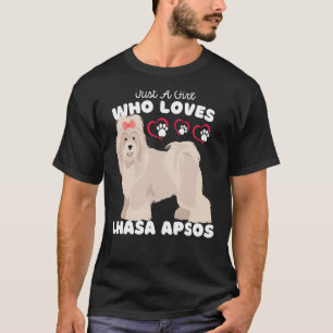 Nur ein Mädchen, das Lhasa Apsos liebt, süße Lhasa T-Shirt