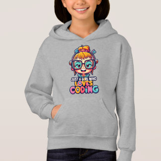 Nur ein Mädchen, das Liebe beim Programmieren hat Hoodie
