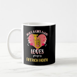 Nur ein Mädchen, das Liebe, das Horn von Französis Kaffeetasse