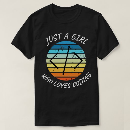 Nur ein Mädchen, das Liebe hat, Mädchen-Codierer z T-Shirt (Design vorne)