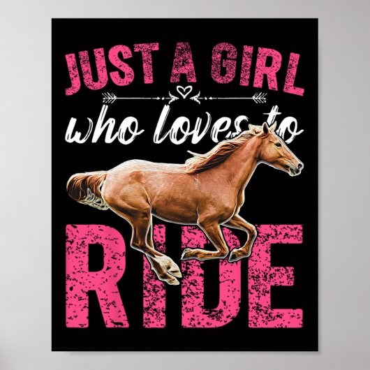 Nur ein Mädchen, das Liebe hat, Pferde zu reiten Poster (Vorne)