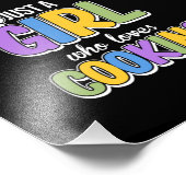 Nur ein Mädchen, das Liebe kocht kochen Koch Küche Fotodruck (Ecke)