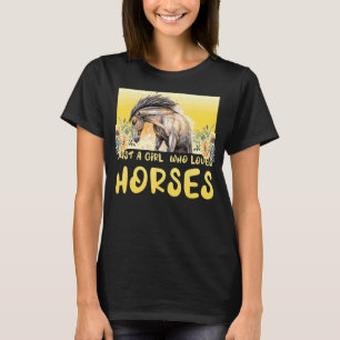 Nur ein Mädchen, das Liebe Pferde Geburtstag Bauer T-Shirt