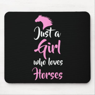 Nur ein Mädchen, das Liebe Pferde reiten Geschenk Mousepad