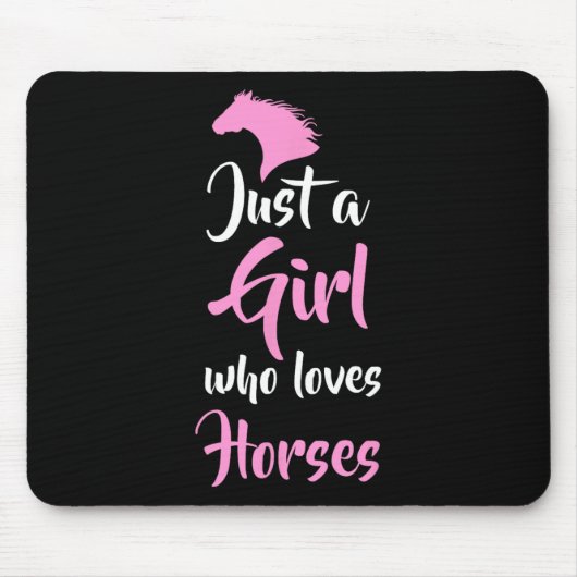 Nur ein Mädchen, das Liebe Pferde reiten Geschenk Mousepad (Vorne)