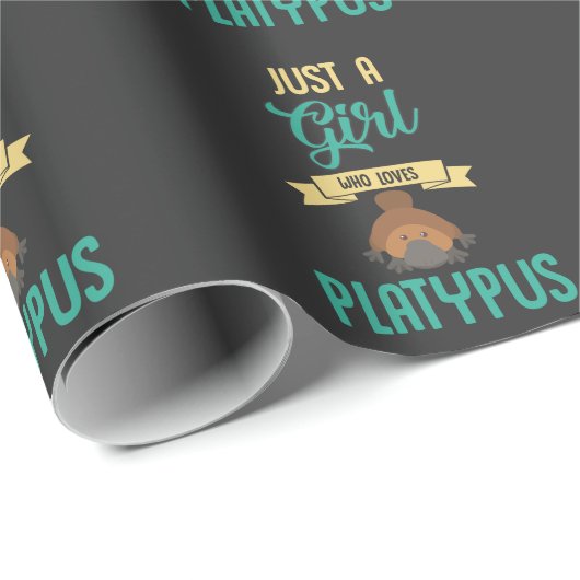 Nur ein Mädchen, das Liebe Platypus Zoology Mammal Geschenkpapier (Rolleneckpunkt)