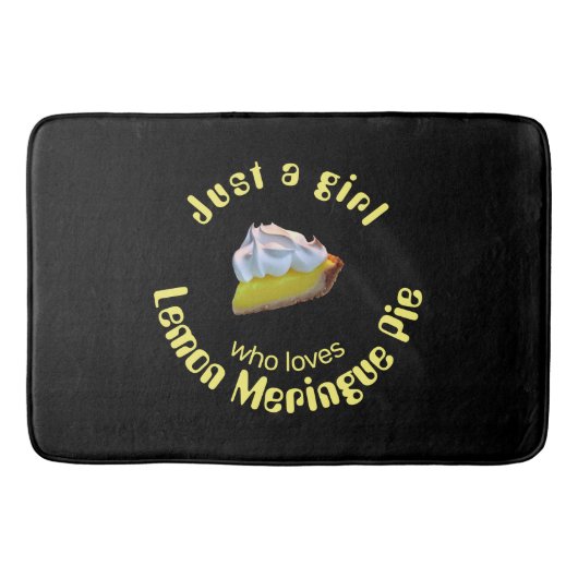 Nur ein Mädchen, das Liebe Zitrone Meringue-Pie Badematte (Vorderseite)