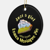 Nur ein Mädchen, das Liebe Zitrone Meringue-Pie Keramik Ornament (Links)