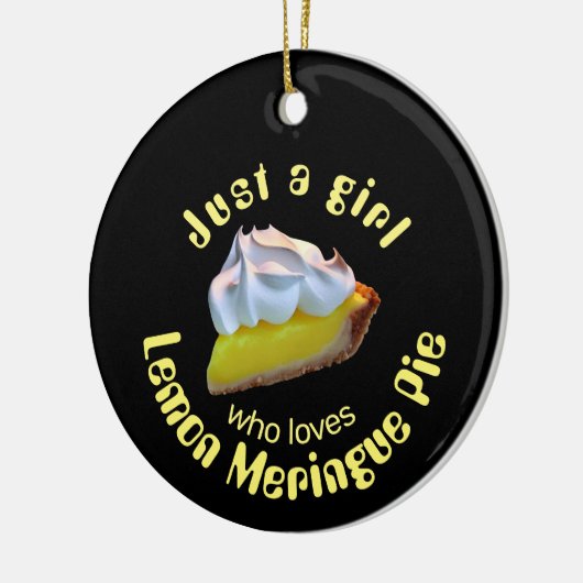 Nur ein Mädchen, das Liebe Zitrone Meringue-Pie Keramik Ornament (Links)
