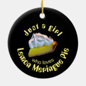 Nur ein Mädchen, das Liebe Zitrone Meringue-Pie Keramik Ornament (Hinten)