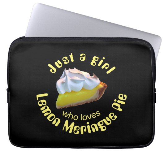 Nur ein Mädchen, das Liebe Zitrone Meringue-Pie Laptopschutzhülle (Vorderseite)