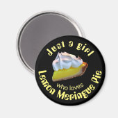 Nur ein Mädchen, das Liebe Zitrone Meringue-Pie Magnet (Vorderseite/Rückseite)