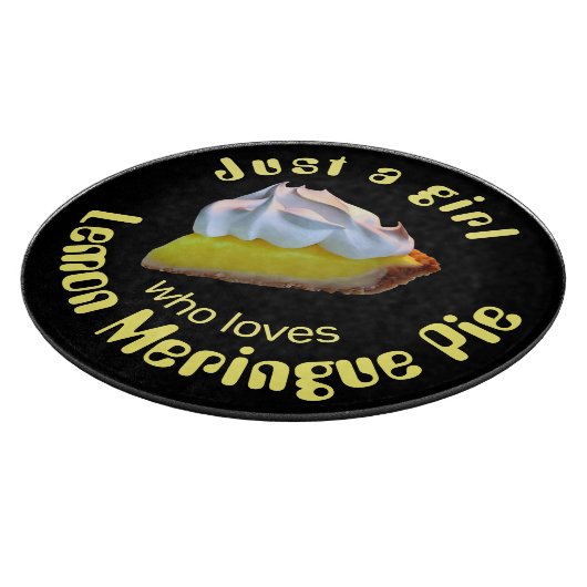 Nur ein Mädchen, das Liebe Zitrone Meringue-Pie Schneidebrett (Ecke)