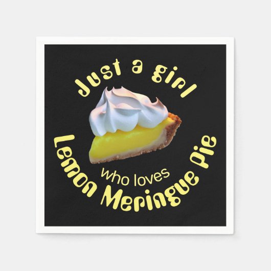 Nur ein Mädchen, das Liebe Zitrone Meringue-Pie Serviette (Vorderseite)