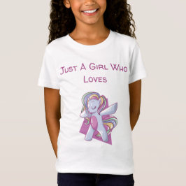 Nur ein Mädchen, das Lieben Adorable Einhorn T - S T-Shirt