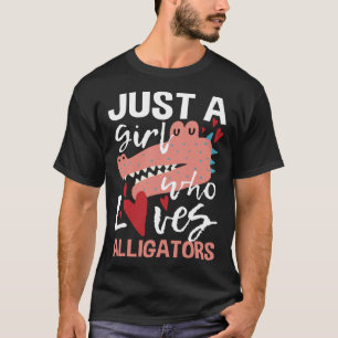 Nur ein Mädchen, das Lieben Alligators Gator Zoo T T-Shirt