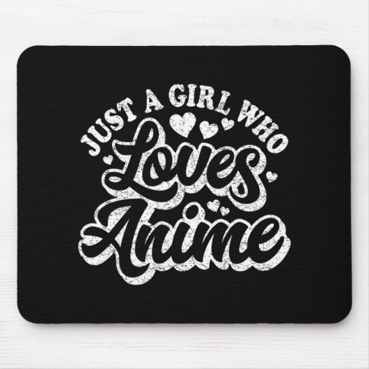 Nur ein Mädchen, das Lieben Anime Frauen japanisch Mousepad (Vorne)