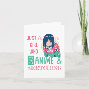 Nur ein Mädchen, das Lieben animieren und zeichnen Karte
