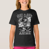 Nur ein Mädchen, das Lieben anzieht T-Shirt (Vorderseite)