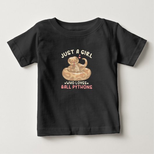 Nur ein Mädchen, das Lieben Ball Python Baby T-shirt (Vorderseite)