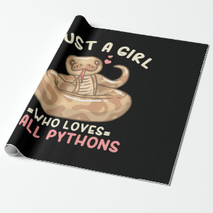 Nur ein Mädchen, das Lieben Ball Python Geschenkpapier
