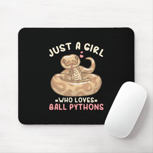 Nur ein Mädchen, das Lieben Ball Python Mousepad (Mit Mouse)