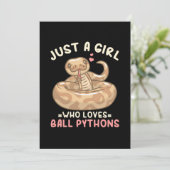 Nur ein Mädchen, das Lieben Ball Python Save The Date (Stehend Vorderseite)
