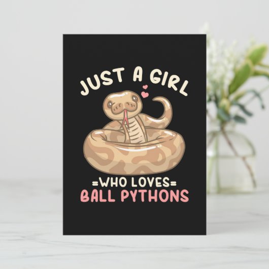 Nur ein Mädchen, das Lieben Ball Python Save The Date (Stehend Vorderseite)