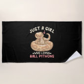 Nur ein Mädchen, das Lieben Ball Python Strandtuch (Vorderseite)