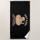 Nur ein Mädchen, das Lieben Ball Python Strandtuch (Vorderseite)