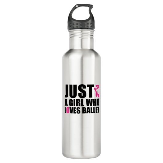 Nur ein Mädchen, das Lieben Ballet T - Shirt Kaffe Edelstahlflasche (Vorderseite)