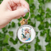 Nur ein Mädchen, das Lieben benutzerdefinierten Fo Schlüsselanhänger (Hand)