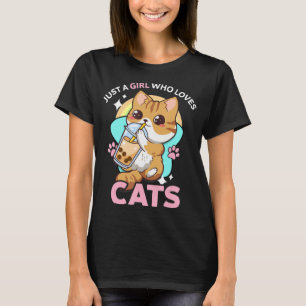 Nur ein Mädchen, das Lieben Boba Bubble Milk Tee K