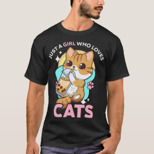 Nur ein Mädchen, das Lieben Boba Bubble Milk Tee K