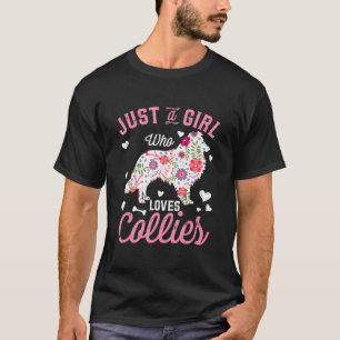 Nur ein Mädchen, das Lieben Border Collie für Hund T-Shirt