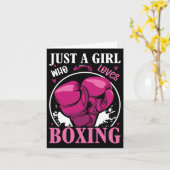 Nur ein Mädchen, das Lieben Boxen Fitness Kampf Sp Karte (Gelbe Blume)