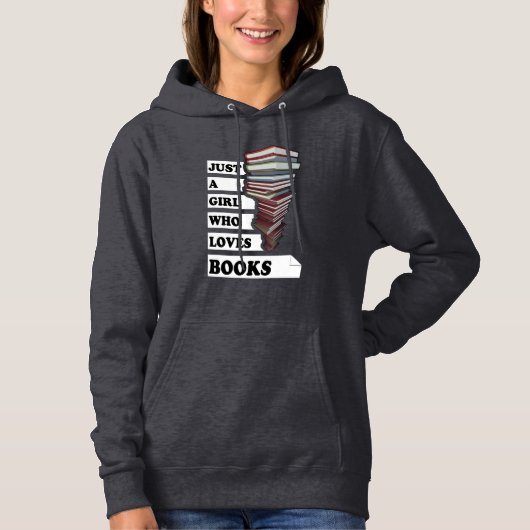 Nur ein Mädchen, das Lieben buchen | Angebot für B Hoodie (Vorderseite)