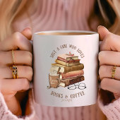 Nur ein Mädchen, das Lieben Bücher & Kaffee Person Kaffeetasse