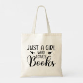 Nur ein Mädchen, das Lieben Bücher spielt, Tragetasche (Rückseite)