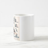 Nur ein Mädchen, das Lieben Bücher und Wein Kaffeetasse (Mittel)