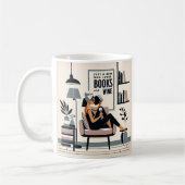 Nur ein Mädchen, das Lieben Bücher und Wein Kaffeetasse (Links)