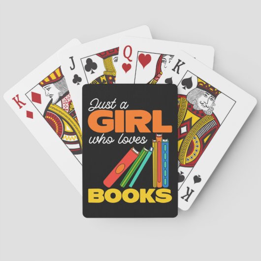 Nur ein Mädchen, das Lieben bucht Buchleser Spielkarten (Rückseite)