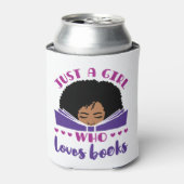 Nur ein Mädchen, das Lieben bucht einen Afroamerik Dosenkühler (Kanne Vorderseite)